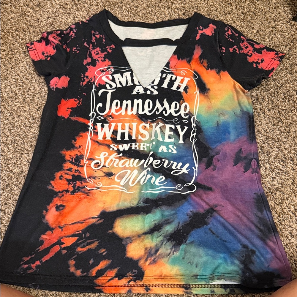 Colorful Tie-Dye Graphic Women's Top